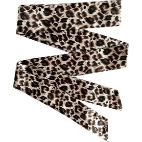 Leopard print dress sash bow sash