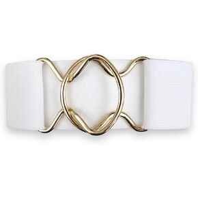 Heads Up Apparel Equestrian Elastic Belt with Gold Circle buckle. Equestrian Gift. Show Belt.