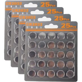 anmas rucci 100PCS CR2032 Battery, 3v Lithium Batteries, Long-Lasting CR 2032 3V Coin Button Cell Lithium Batteries