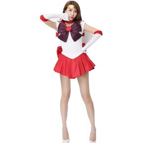 Women's Hino Rei Cosplay Costume 6 Pcs Set