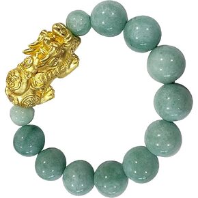 سوار تايلاندي من Heavens Tvcz للنساء والرجال من اليشم مجوهرات الحظ السعيد الحقيقي 99.99% من الفضة النقية مع أساور ذهبية اللون على طراز فنغ شوي. in Kuwait