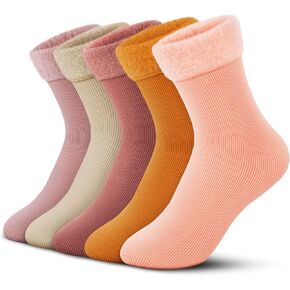 Fuzzy Socks for Women Gifts Thick Crew Fluffy Warm Winter Boot Socks Casual Cozy Heated Slipper Socks