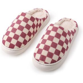 Yuexaws Checkerboard Slippers for Women Men Trendy Plaid Platform Non-slip House Slippers Cozy Memory Foam Slip-On Slipper Indoor and Outdoor in Saudi Arabia