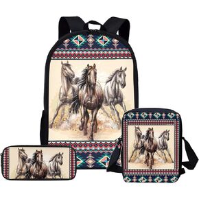 Xpyiqun 3 pcs School Bag Set Lizards Backpack Purse for Elementary School Boys Bookbag Middle High Schoolbag Bookbag with Crossbody Bag Pencil Case Junior Students Knapsack for Daycare