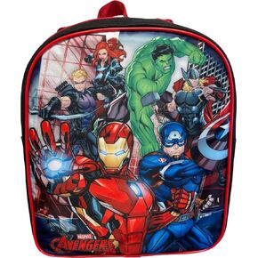 Ruz Avengers Toddle Boy 12 Inch Mini Backpack (Black-Red)