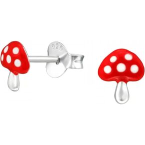 SAE99 Fruit & Vegetable .925 Sterling-Silver Tiny Stud Earrings for Cartilage, Helix, 2nd Ear Piercing (Nickel Free)