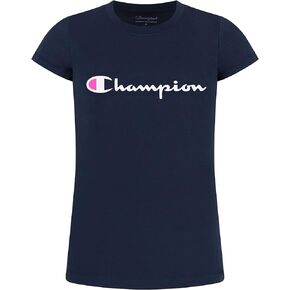 Champion Girl's Classic Script Short Sleeve Graphic Tee (Big Kids)