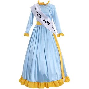 CosplayDiy Women's Dress for Mary Poppins Mrs Banks Winifred Suffragette Cosplay Costume