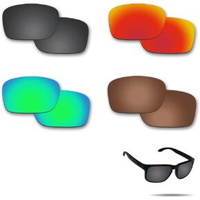 Fiskr Anti-Saltwater Lenses Replacement for Oakley Holbrook Sunglasses 4 Pairs