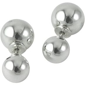 apop nyc 925 Sterling Silver Double Sided Round Ball Stud Earrings [Jewelry]
