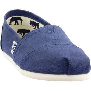 TOMS Womens Classic Canvas Slip-On, Navy, Size 8.5