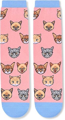 sockfun Funny Cat Gifts for Cat Lovers Cat Lover Gifts for Women, Novelty Fun Cat Socks Crazy Silly Socks Girls Mom Wife in Saudi Arabia