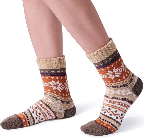 Giggling Getup Women Winter Socks, Warm Thick Soft Wool Crew Socks for Christmas, Holiday, Birthday Gift in Kuwait