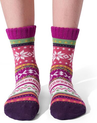 Giggling Getup Women Winter Socks, Warm Thick Soft Wool Crew Socks for Christmas, Holiday, Birthday Gift in Kuwait