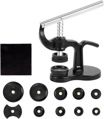 OAMCE Watch Press Tool Set - 14pcs Watch Back Case Closer Repair Kit for Watch Covers, Includes 18 to 50mm Fitting Models for Back Case Closure in Watch Press Set in Kuwait