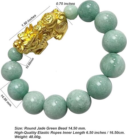 سوار تايلاندي من Heavens Tvcz للنساء والرجال من اليشم مجوهرات الحظ السعيد الحقيقي 99.99% من الفضة النقية مع أساور ذهبية اللون على طراز فنغ شوي. in Kuwait