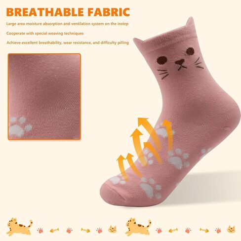 Cat Socks Womens Cute Animal Socks Fun Socks Novelty Casual Socks for Women Funny Christmas Gifts D2-MMZTW in Saudi Arabia