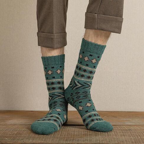 TAXCAIX 5 Pack Winter Socks For Men Women Couple Socks Thick Warm Soft Free Size 6-11 in Kuwait