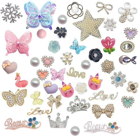 bubble slide charms for girls women adults kids teen bling bubble slides charms designer Shoe charms for bubble slides rhinestone crystal diamond gold cute flower butterfly jewelry charms for slides decoration in Saudi Arabia