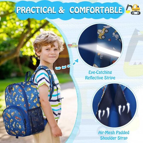 Kasqo Toddler Backpack, Water Resistant Preschool Kids Bookbag Kindergarten Daycare Schoolbag for Boys and Girls 3-6 Years,Black Dinosaur in Kuwait