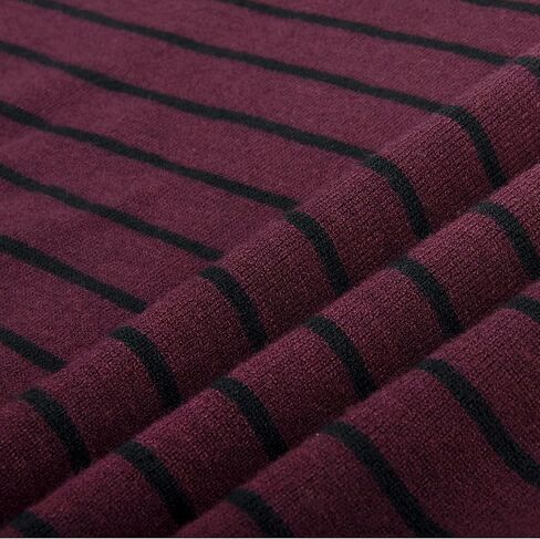 Wancafoke Men's Quarter Zip Long Sleeve Striped Pullover Slim Fit Thermal Outdoor Sweatshirt in Kuwait