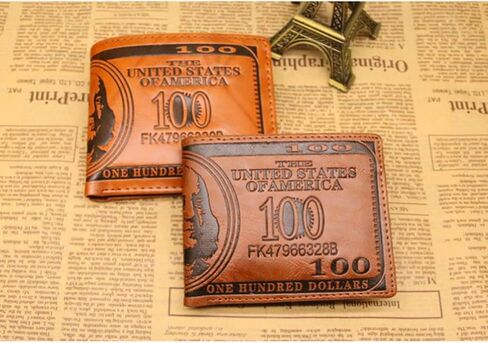 GALPADA 3 Pcs US Dollar Bill Money Bifold 100 Dollar Wallet U Leather Credit Card Photo Holder for Men And Women Dark Coffee, Coffee, Fashion in Kuwait