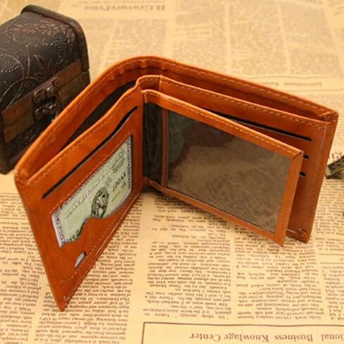 GALPADA 3 Pcs US Dollar Bill Money Bifold 100 Dollar Wallet U Leather Credit Card Photo Holder for Men And Women Dark Coffee, Coffee, Fashion in Kuwait