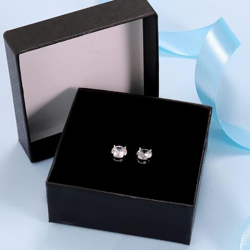 أقراط LZQIFA مويسانيتي للنساء والرجال والفتيات، أقراط ألماس مصنوعة في المختبر، مطلية بالذهب الأبيض عيار 18 قيراط 0.6 قيراط - 4 قيراط مجوهرات مويسانيتي in Kuwait