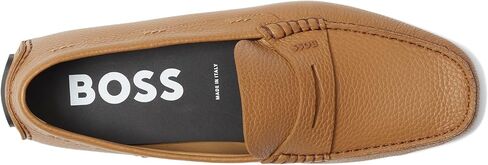 HUGO BOSS حذاء بدون كعب من الجلد المحبب باللون البني الفاتح مقاس EU 45 (رجال أمريكي 12) D (M) in Saudi Arabia