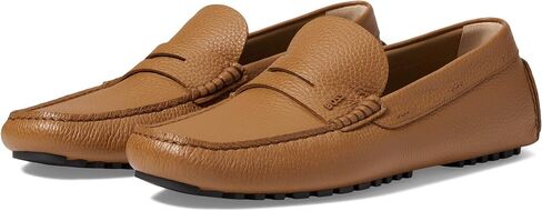 HUGO BOSS حذاء بدون كعب من الجلد المحبب باللون البني الفاتح مقاس EU 45 (رجال أمريكي 12) D (M) in Saudi Arabia