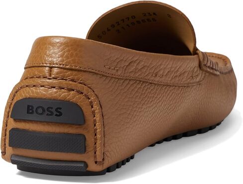 HUGO BOSS حذاء بدون كعب من الجلد المحبب باللون البني الفاتح مقاس EU 45 (رجال أمريكي 12) D (M) in Saudi Arabia