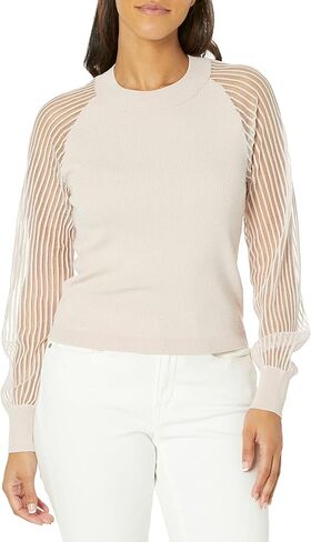 Club Monaco womens Sheer Sleeve Sweater Pullover Sweater in Saudi Arabia