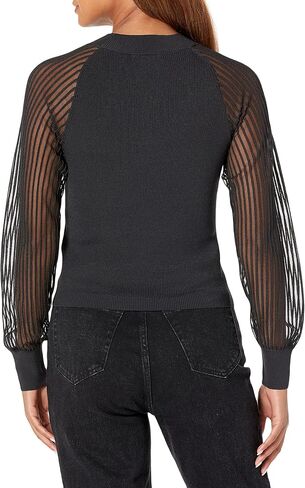 Club Monaco womens Sheer Sleeve Sweater Pullover Sweater in Saudi Arabia