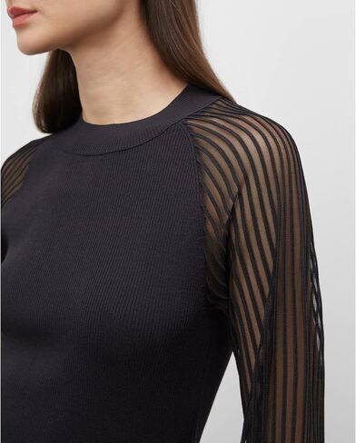 Club Monaco womens Sheer Sleeve Sweater Pullover Sweater in Saudi Arabia