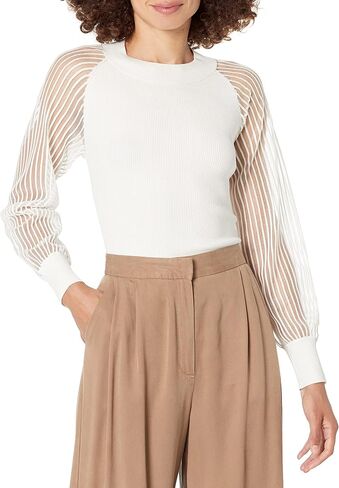 Club Monaco womens Sheer Sleeve Sweater Pullover Sweater in Saudi Arabia