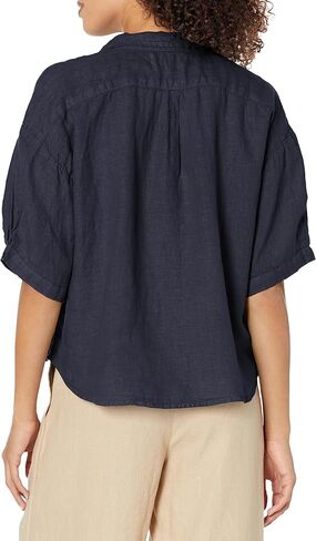 Velvet by Graham & Spencer Women's Maria Woven Linen Camp Shirt in Saudi Arabia