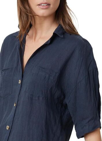 Velvet by Graham & Spencer Women's Maria Woven Linen Camp Shirt in Saudi Arabia