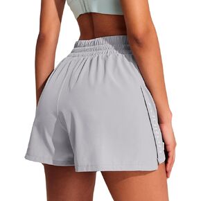COOrun Womens Athletic Shorts Running Gym Fitness Quick Dry Shorts Elastic Waisted Sportswear Short with Pocket