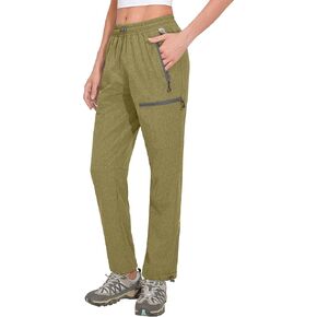 Mapamyumco Women’s Hiking Pants Lightweight Quick Dry, Stretch Cargo Pants for Travel, Zipper Pockets Elastic Waist
