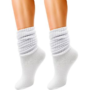 Winterlace Slouch Socks for Women, 2 Pairs, Soft Extra Long Scrunch Knee High Sock, Premium Pack