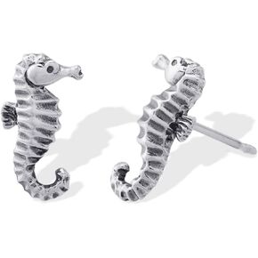 Boma Jewelry Sterling Silver Seahorse Stud Earrings