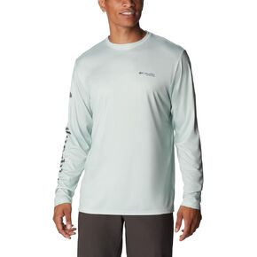 Columbia Men's Terminal Tackle PFG Carey Chen Long Sleeve, Cool Green/Cypress Inshore Trio, Small