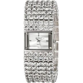 Peugeot Women Jewelry Evening Watch - Handset with 6 Strands of Genuine Swarovski Crystals