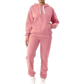 Women Tracksuit Oversize 2 Pieces Outfit Casual Long Sleeve Sweatsuits Set with Pocket