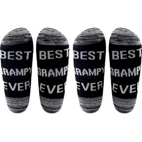 LEVLO Grampy Gift Grandpa Socks Best Grampy Ever Socks Grandpa Gift for Grandpa Men Birthday Gift