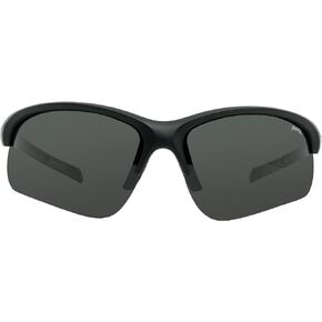 Maxx Domain Sport Golf Cycle Sunglasses Black with Polarized Smoke Lens