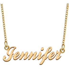 Name Necklaces for Women Dainty Choker Real Gold Plated Stainless Steel Personalized Jewelry