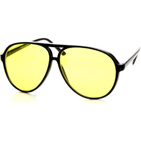 Retro 80's Style Driving Lens XL Large Plastic Aviator Sunglasses
