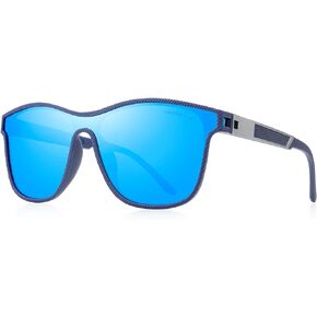 MERRY'S Fashion Oversized Polarized Sunglasses for Men Siamese Lens Lightweight TR90 Frame Big XL Large Square Sun Glasses
