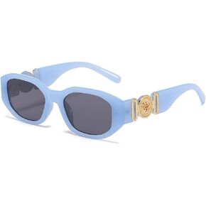 LASPOR Irregular Sunglasses for Women Men Trendy Retro Vintage Rectangle Glasses Hexagon Shades Driving UV400 Protection